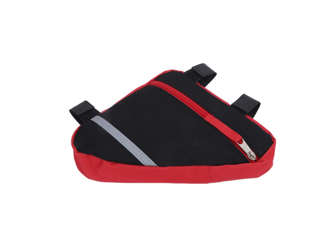 Bolsa Triangular Para Bicicleta Durável Em Nylon Com Armazenamento Multifuncional Acessório Ciclismo Outdoor Vermelha