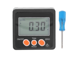 Inclinômetro Digital de Ângulo 0‑360° com Bateria e Base Magnética com S/MARCA