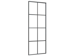Porta de Correr 76x205 Cm Alumínio e Vidro Esg Preto MAISON EXCLUSIVE