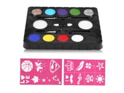 Kit de pintura facial e corporal à base de água com 8 cores vibrantes para faça você mesmo e cosplay.