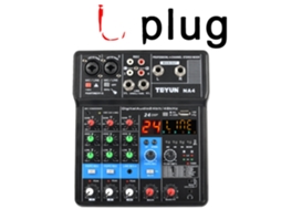 Console De Mixagem, 4 Canais, Bluetooth Integrado,eu Plug Oem