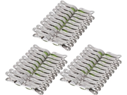 Cabide De Aço Resistente Ao Vento Zerodeko Para 60 Peças, Em Aço Inoxidável, Com Design De Fixação Firme, Testado E