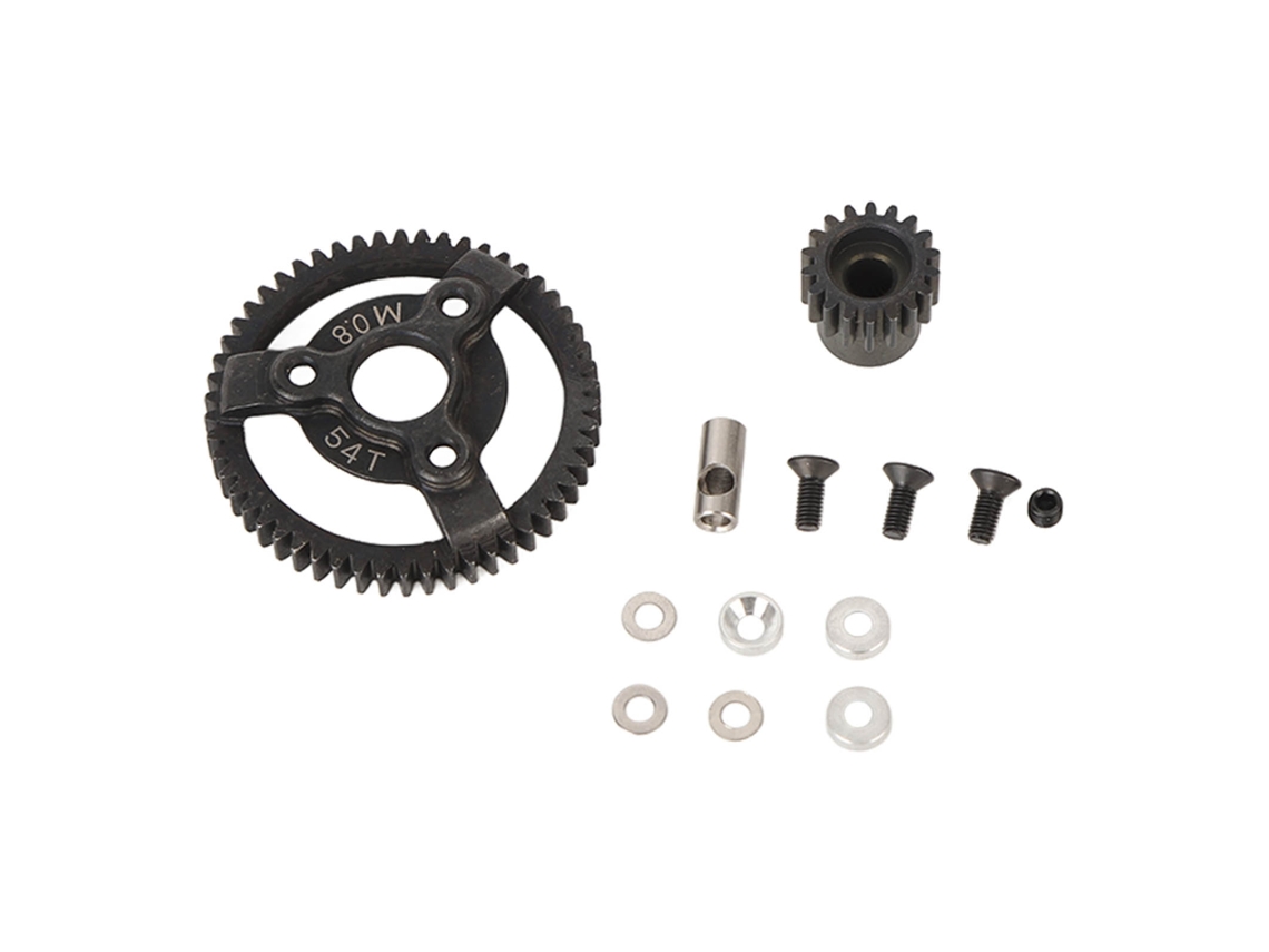 Conjunto De Engrenagens Pinion Spur De Aço Temperado 32p 54t/18t Para Carro Rc Traxxas Slash 2wd 1/10
