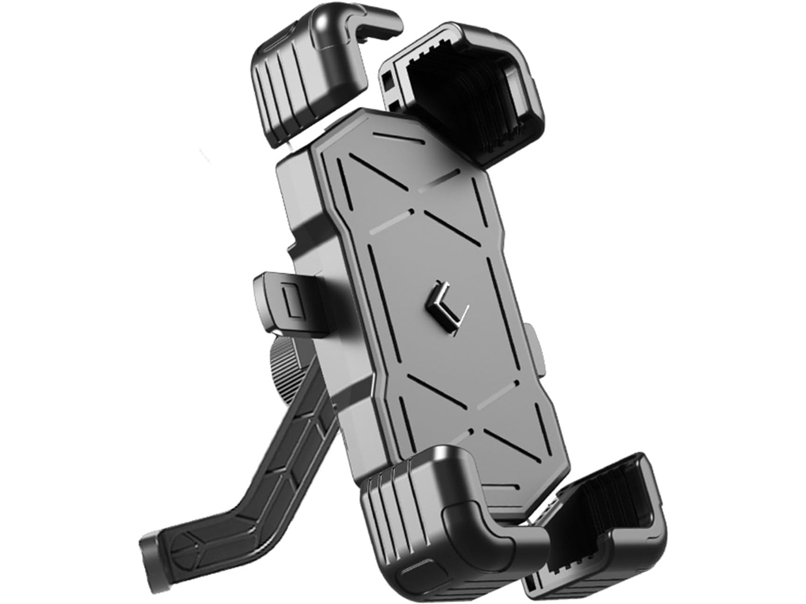 Suporte para Celular de Motocicleta, Rotação Flexível de 360°, Suporte de Montagem para Celular em Motocicletas JIAPEI (preto)