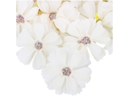 50 Peças de Cabeças de Margarida Artificiais de Seda para Decoração Diy Casamento Lar