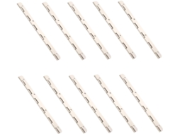 Conjunto De 10 Dobradiças Ferro Prateado Para Armário, Longas