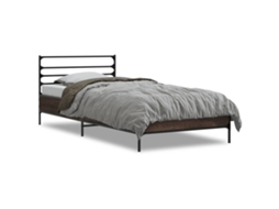 Bed Frame, Bed Frames Vidaxl Marrom Madeira Processada (75 X 190 Cm)