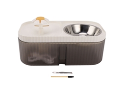 Fonte de Água e Comedouro para Gatos, Alta Capacidade, Silenciosa, Alimentador Automático para Animais de Estimação, Branca AQUAFORGE
