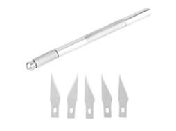 Ferramenta De Gravura Com Caneta Para Madeira E Papel Com 5 Lâminas De Reposição Metal Sliver