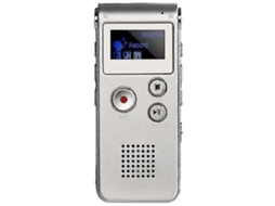 Lurelia Gravador De Voz Digital 8gb Com Usb Recarregável, Redução De Ruído, Reprodução Mp3 Para Entrevistas, Conferências - Prata