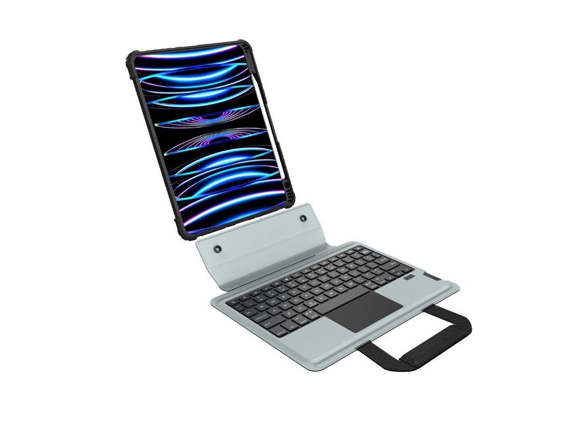 Capa de teclado com retroiluminação Nillkin para iPad Air/Pro 11, capa de teclado leve e fina à prova de choque com touchpad, preta