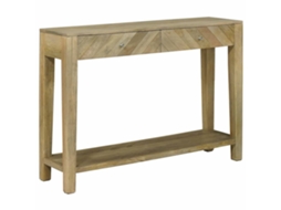 Vidaxl Aparador Cinza Natural 110 X 30 X 80 Cm Madeira De Manga Maciça