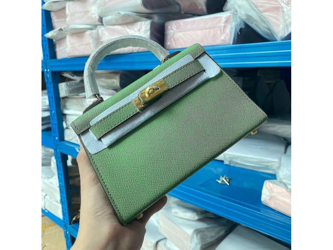 Bolsa de Couro para Mulher Mini Kelly de Segunda Geração com Cremalheira | S/MARCA