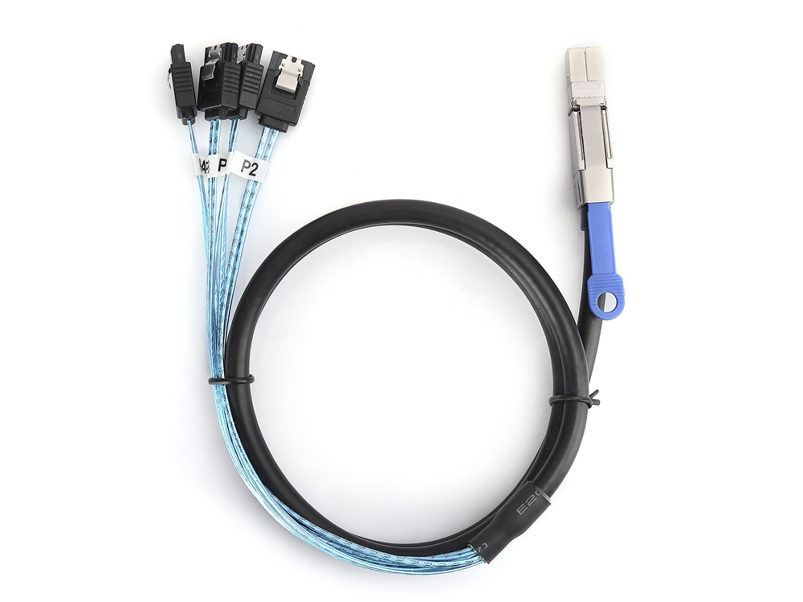 Cable Mini Sas H0402 Sff 8644 para 4 Discos Duros Sata Externos de Servidor (accesorios para Ordenador)