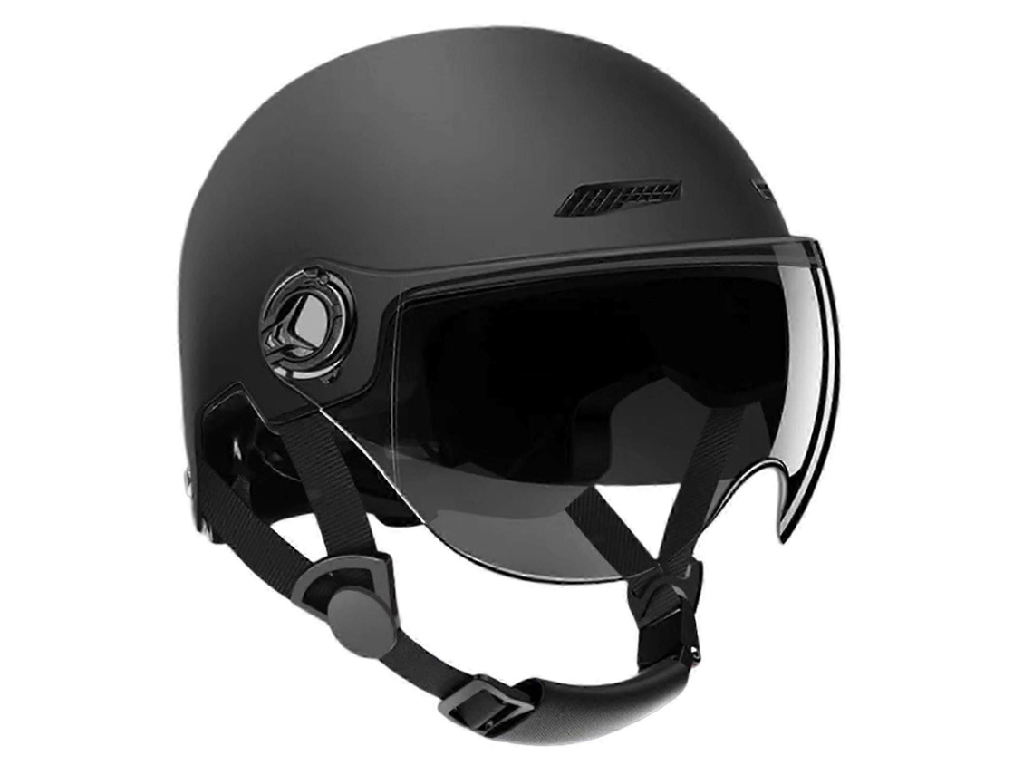 Capacete de Ciclismo, Capacete de Skate e Capacete de Motocicleta Unissex, Modelo 3c 310, Preto, com Viseira Solar Fumê. TAISHENGDA
