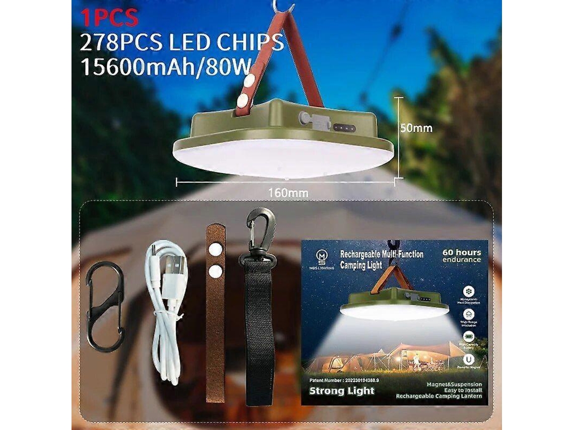 Moslighting Lanterna De Acampamento Portátil Recarregável Multifuncional De 15600mah E 80w Para Serviço Pesado, Para Barracas. Olysi Shop