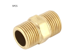 5 Peças De Acessórios De Tubo Metálico Retos Com Rosca Macho Bspt E Conector Rápido (3/8" Bspt)
