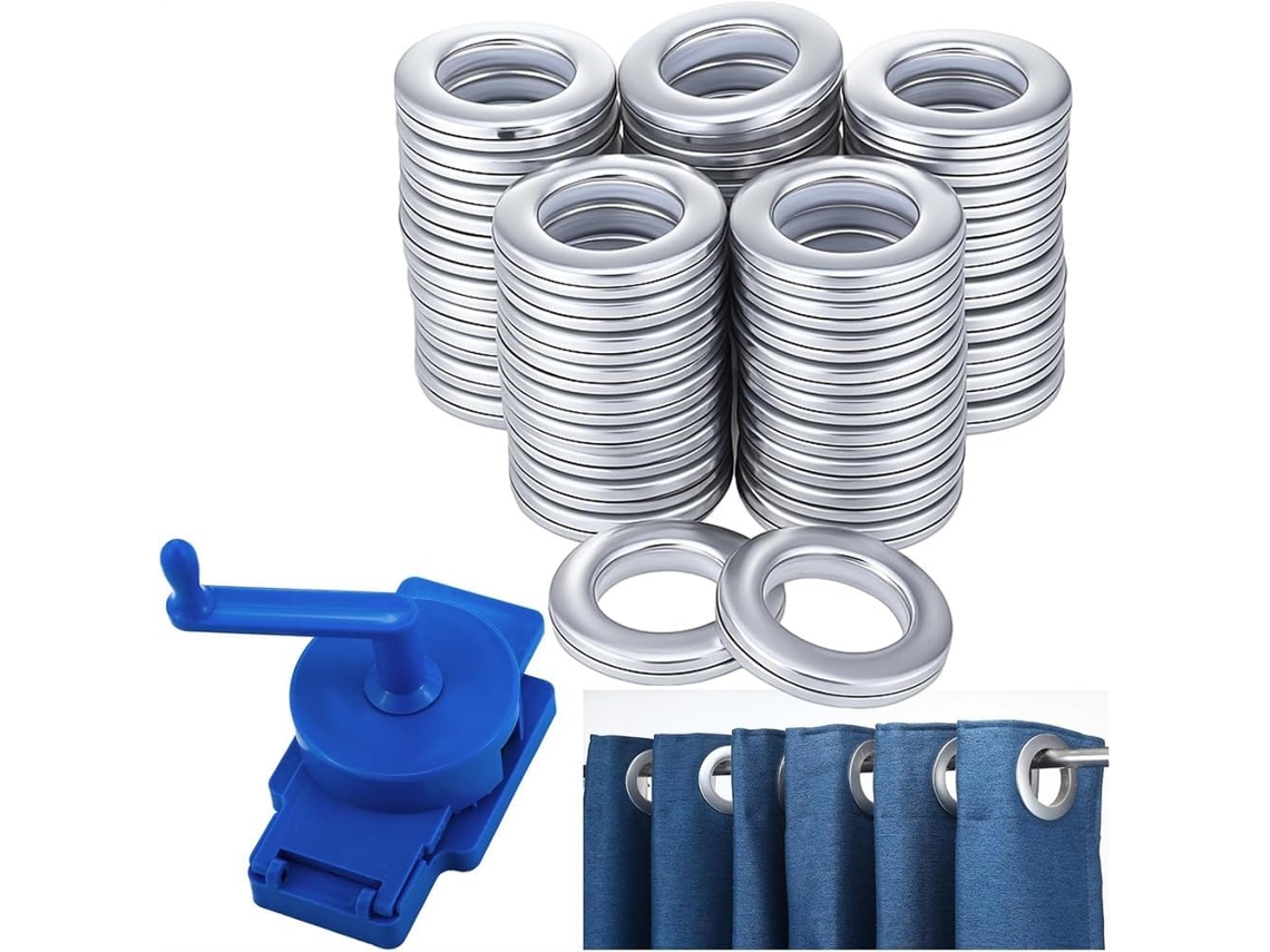 Conjunto De 50 Argolas Romanas Plástico Para Cortinas E Chuveiros.