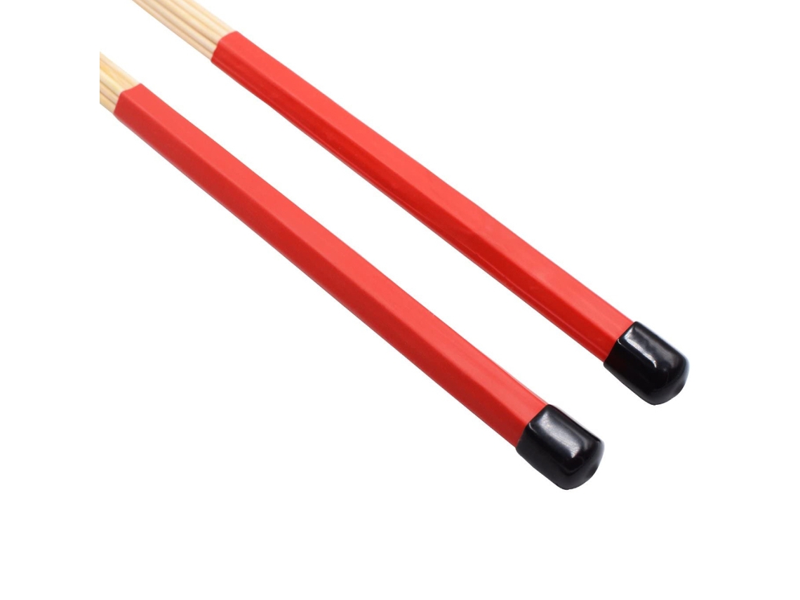 Primerox kit 3 Pares de Baquetas de Bateria Jazz em Bambu com 19 Bundles e Bolsa de Veludo