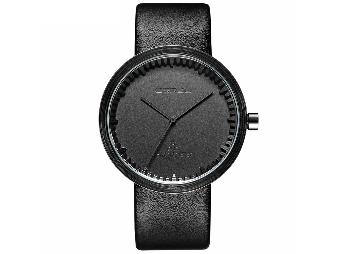 Reloj Hombre De Acero Inoxidable Impermeable Moda Pulsera Ajustable Crrju