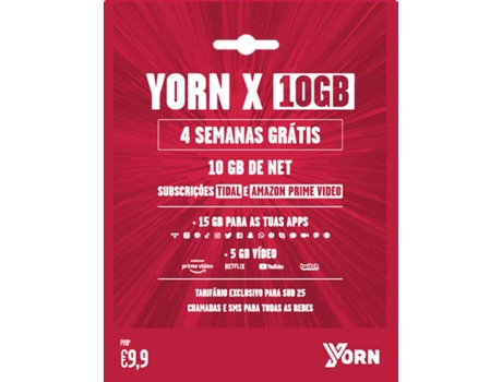 Cartão VODAFONE Yorn X (10 GB)