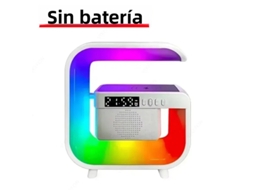 (branco, Sem Bateria) Estação De Carregamento Sem Fio Com Luz Noturna E Função De Despertador, Compatível Com Alto-falantes Bluetooth.