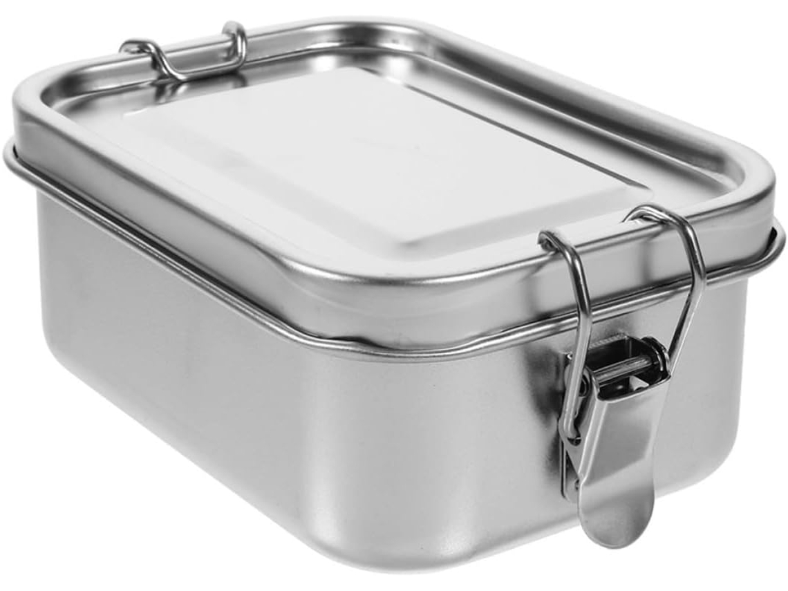 Lancheira Quadrada De Aço Inoxidável, Leve, Estilo Americano