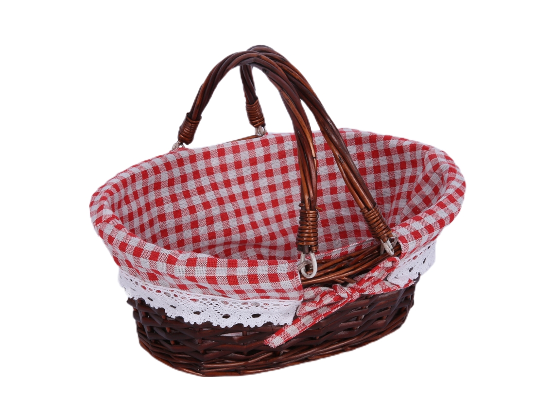Cesta de Piquenique de Vime Pequena para Atividades Rurais LAXISCREED