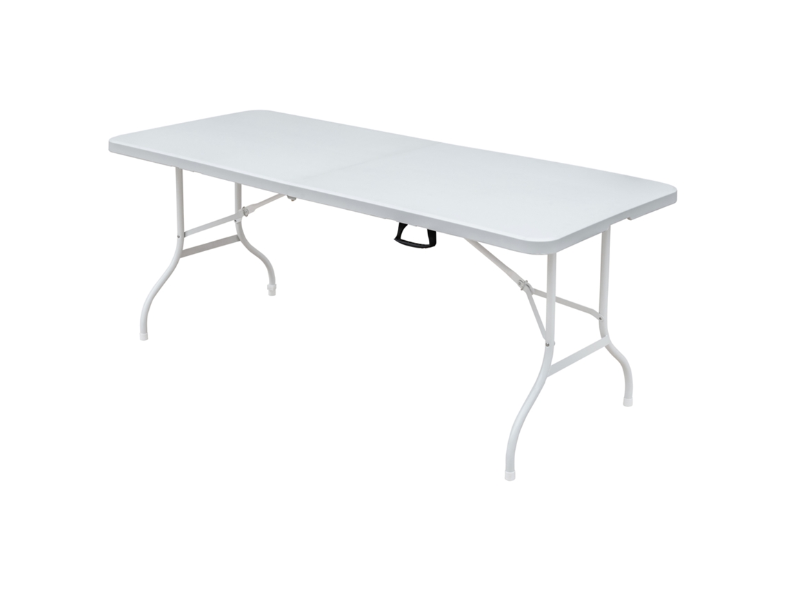 Mesa Dobrável 180cm Externa Resistente Ferrugem Branca VELTRIX