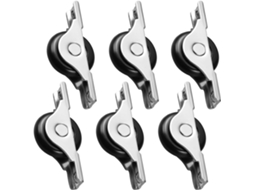 Rodízios Para Portas De Correr De Móveis Em Nylon E Metal, Conjunto De 6 Peças