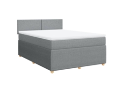 Box Spring Bed, Box Spring Beds Vidaxl Cinzeto Tecido (160 X 200 Cm)