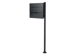 Caixa de Correio 37X36,5X11 Cm Antracite/Mármore Negro com Aspecto de Aço Ml-Design
