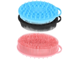 Lurelia Pack De 3 Escovas De Silicone Para Corpo E Rosto, Silicone Macio, Dupla Face E Pega Ergonómica, Uso Diário Prático