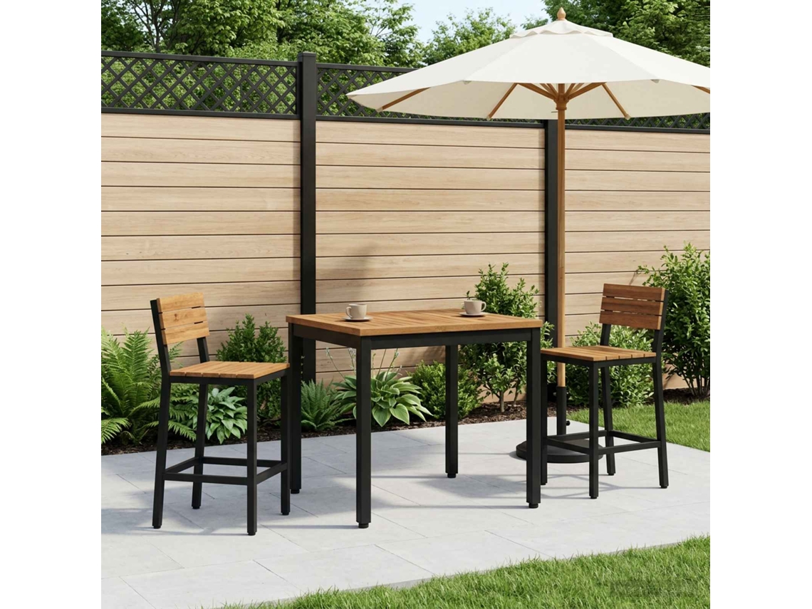 Vidaxl Mesa De Centro Natural E Preto 50 X 60,5 X 36 Cm