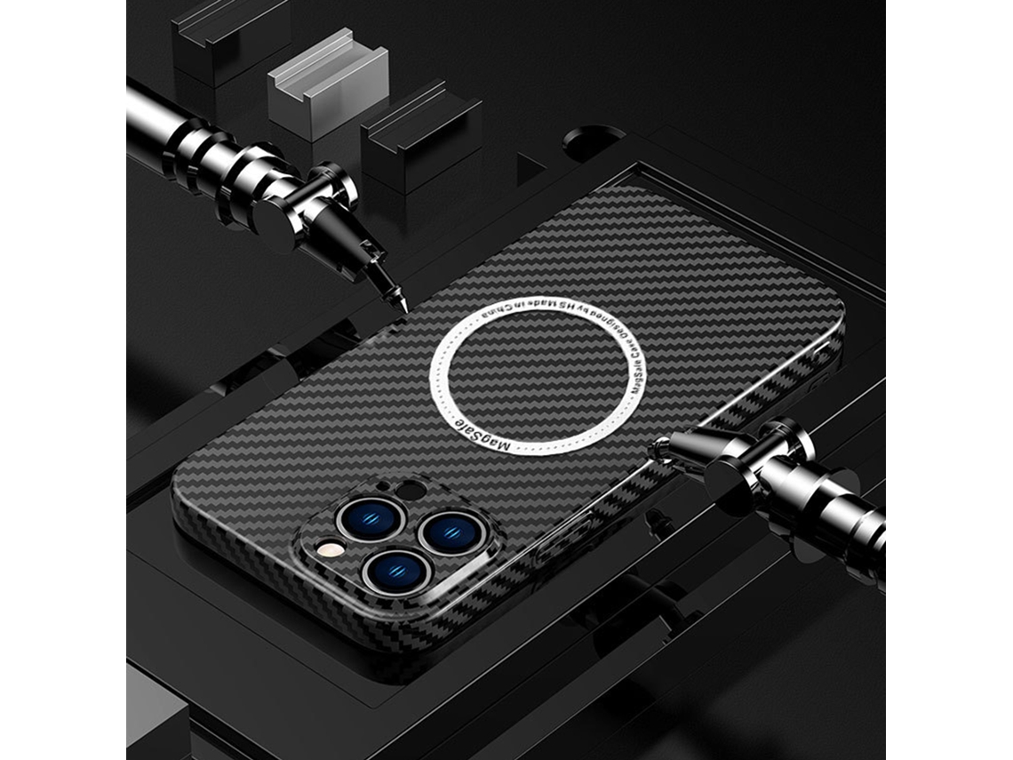 Capa de Proteção Carbono LAXISCREED Iphone 13 Preto