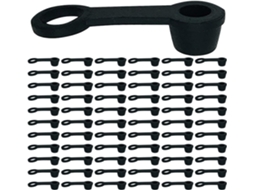 100 Tampas De Borracha Pretas Para Parafusos De Sangria De Freio De Motocicleta De 8mm – Tampões