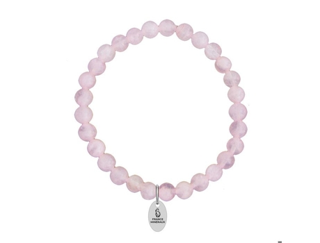 Pulseira Quartzo Rosa Pedras Bolas 6mm 22cm France Minéraux