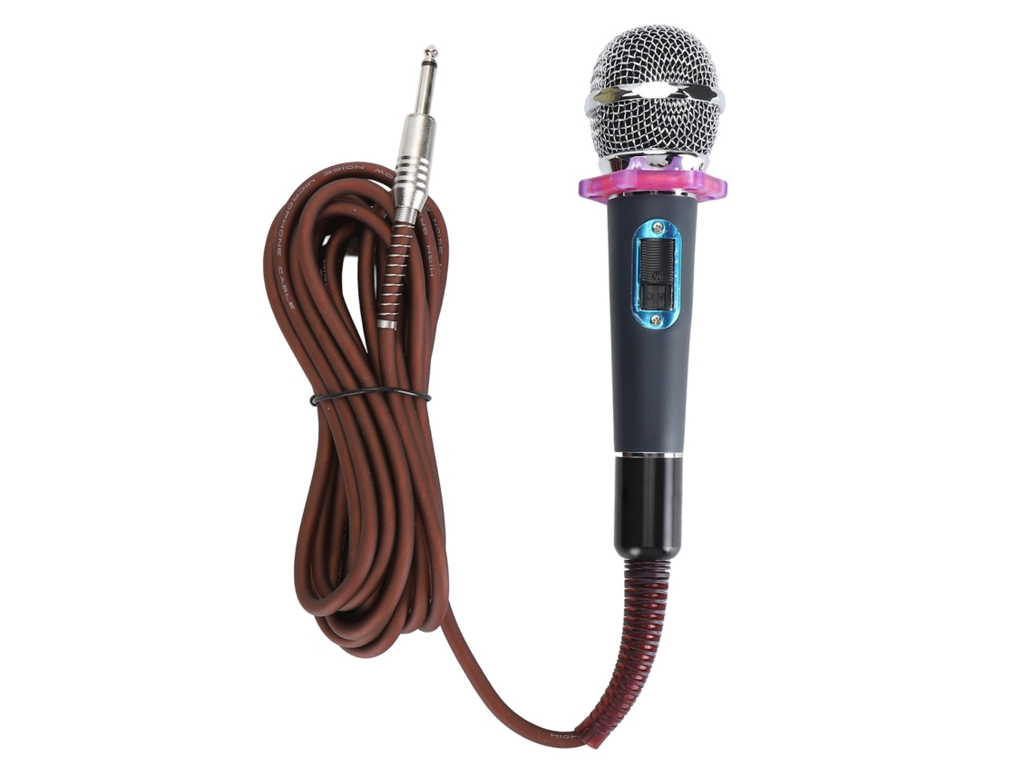 Microfone dinâmico com fio e bobina móvel para karaokê e canto, microfone vocal de mão