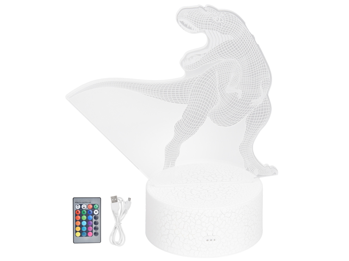 2026 lâmpada Dimmable Rgb 16 Cores com Controle Remoto, 4 Modos, Lâmpada de Noite Dinossauro para Decoração Residencial