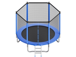 Trampolim Para Exterior Succebuy 244 X 210 Cm Cama Elástica Para Crianças Postes Retos