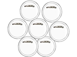 Kit Com 30 Peças De Crachás Redondos Em Acrílico Transparente Com Alfinetes, Acessórios Para Faça Você Mesmo
