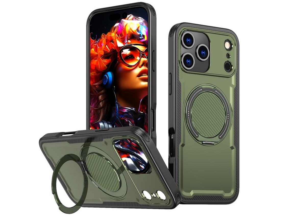 Capa Para Iphone 17 Pro Com Suporte Giratório De 360 ​​graus E Magsafe.