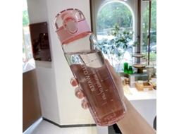Garrafa de Água de Plástico Portátil para Estudantes, Resistente a Quedas, Ideal para Uso no Verão com Chá Engarrafado. MDUG (rosa)