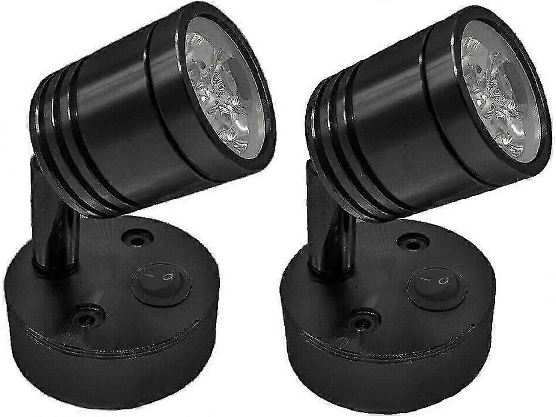 Rebe luz Led 12v para Autocaravana, Luz de Leitura de Parede com Interruptor Luz Branca Fria para Camper, Barco e Veículos Interior