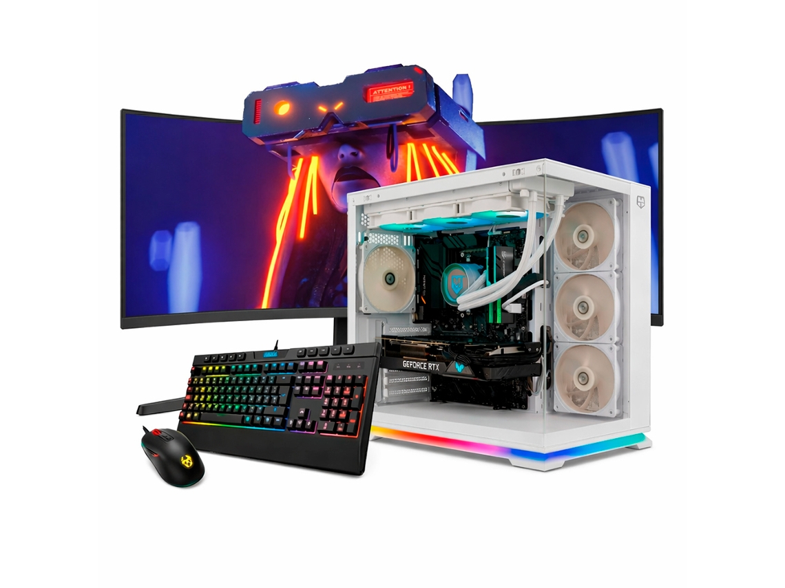 Desktop Gaming Intel I9 14900kf / 9060 Xt / 32gb Ram / 1tb Ssd / Windows 11 Pro / Monitor Curvo 34” Qhd 165hz / Galaxy Blanco