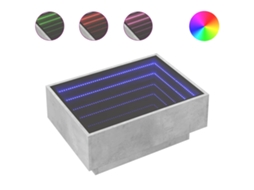Mesa de Centro C/ LEDs DERIVADOS DE MADEIRA 70x50x30 cm