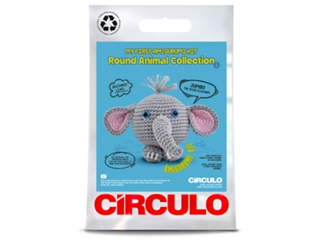 Kit De Crochet Circulo Amigurumi Round Animal Jumbo O Elefante Sabio 836565 2
