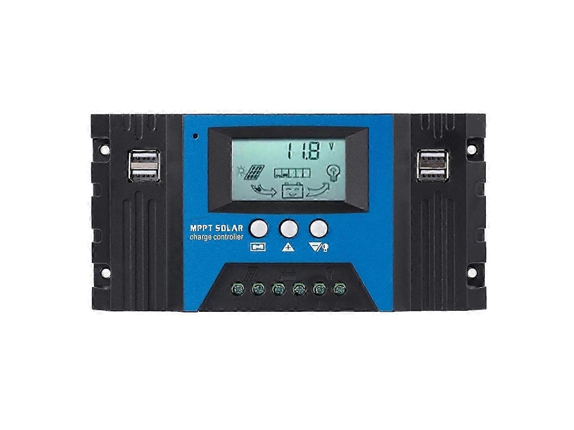 Controlador De Carga Solar Mppt 100a Com Portas Usb Duplas E Display Lcd Para Sistemas De Painéis Solares. Olysi Shop