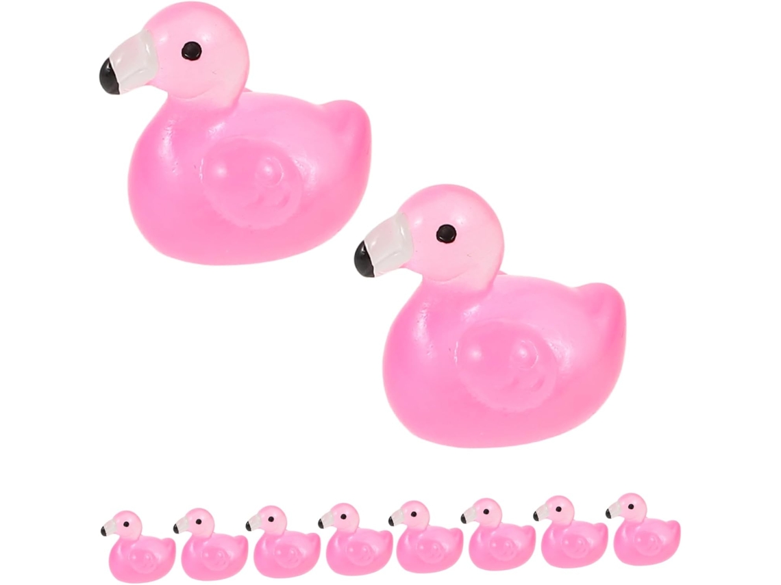 Conjunto De 50 Flamingos De Resina Para Decoração De Jardim E Bolos Pequenos Enfeites De Flamingo Para Festas E Celebrações Ao Ar Li Gokoco