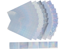 30 Filmes Autocolantes Holográficos Filme Holográfico Pet Laminado À Frio Para Álbum De Fotos E Decoração Diy